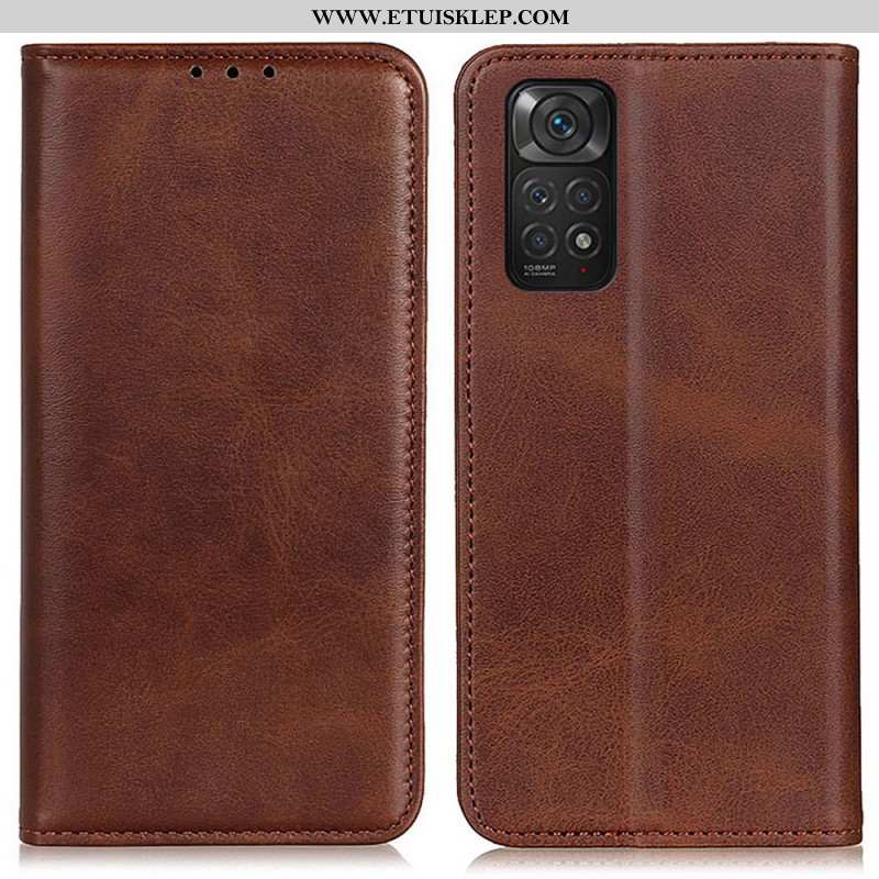 Etui Na Telefon do Xiaomi Redmi Note 11 / 11S Etui Folio Elegancka Dwoina Skórzana